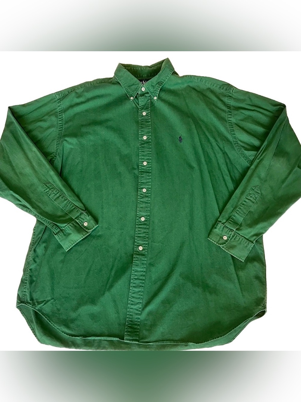 Ralph Lauren Blake Shirt Men XXL Casual Button Up Midweight Twill Green